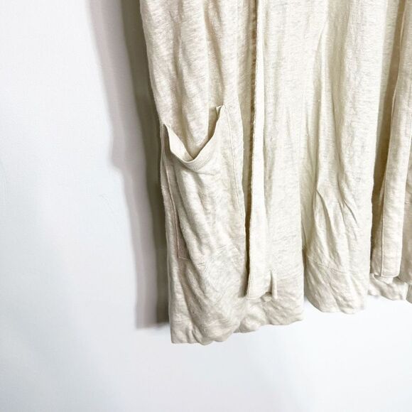 J Jill Love Linen Womens Cardigan Sweater Open Front Tan Beige Size Small - Picture 6 of 8